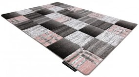 Kusový koberec ALTER Siena štvorce mriežka sivý