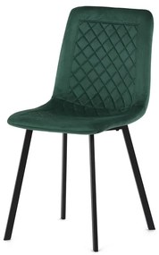 Autronic BONTEC Jedálenská stolička, modrá, zamatová látka, DCL-973 BLUE4 Farba: Zelená