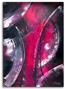 Obraz na plátně, Moderní abstraktní fialová - 60x90 cm