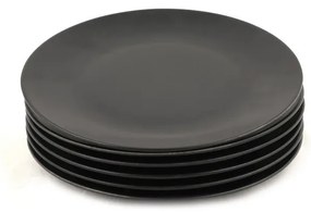 Matne čierne keramické taniere v súprave 6 ks ø 25 cm – Hermia