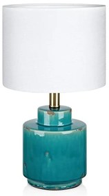 Modro-biela stolová lampa Markslöjd Cous