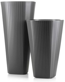 PLASTOVÝ KVETINÁČ MORA 39X81 CM ANTRACITOVÁ