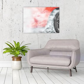 Sklenený obraz - Závodné auto (70x50 cm)