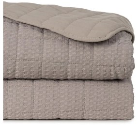 Béžový prešívaný pléd 240x260 cm – Ixia