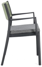 Sivé plastové záhradné stoličky v súprave 4 ks Alvin – Bizzotto