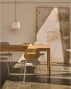 Rozkladací jedálenský stôl s prídavnou doskou v dekore duba 90x200 cm Lenon – Kave Home