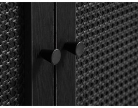 Čierna skrinka v dekore duba 80x135 cm Pensacola – Unique Furniture