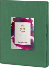 BAVLNENÉ OBLIEČKY NOVA COLOUR 140X200 CM TMAVOZELENÉ
