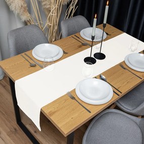 Biante Dekoračný behúň na stôl Rongo RG-032 Krémový biely 45x140 cm