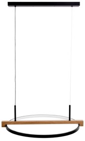 Toolight Toolight, LED stropné svietidlo 60cm + diaľkové ovládanie APP1530-CP, čierna-hnedá, OSW-05660