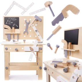 KIK Dřevěná dílna s nářadím na stole DIY set