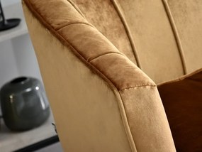 Pohovka Etimee S (zlatá + čierna). Vlastná spoľahlivá doprava až k Vám domov. 1111404