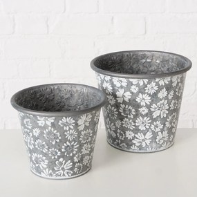 Plechový obal na kvetináč Polly - set 2ks
