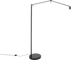 Moderná stojaca lampa čierna nastaviteľná - Editor