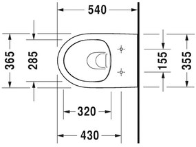 Duravit No.1 - Závesné WC, Rimless, biela 25620900002