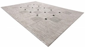 Koberec SIZAL FLOORLUX 20079 strieborný / čierny