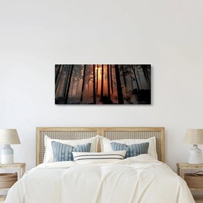 Obraz temného lesa (120x50 cm)