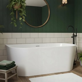 Voľne Stojaca Stenová Vaňa 150 Rea, Biela Akrylová Olympia, Moderná