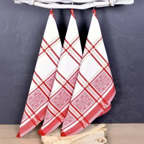 Utierky z egyptskej bavlny SOLE RED 50 x 70 cm 3 ks
