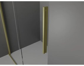 Mexen Velar, posuvné dvere do otvoru 120x200 cm, 8mm číre sklo, zlatá matná, 871-120-000-01-55