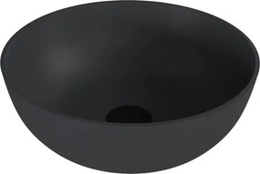 Polysan Banera umývadlo na dosku 39x39 cm antracit mat bez prepadu 14337.51