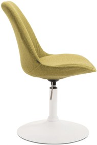 Stolička Maverick W - látka, podnož kov biela matná - Zelená