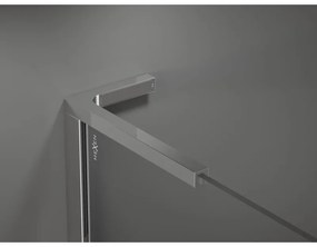 Mexen Kioto+ L, sprchová zástena Walk-In s poličkou a vešiakom 60 x 200 cm, 8mm číre sklo, chrómový profil, 800-060-123-01-00