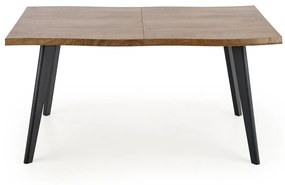 Rozkladací jedálenský stôl Dickson 120/180 - prírodná / čierna
