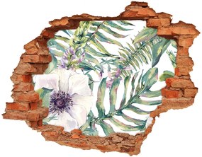 Nálepka diera na stenu betón Paprade a kvety nd-c-115513944