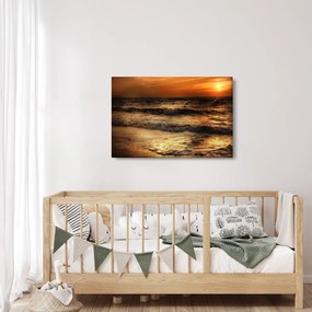 Obraz - Vlny pri pobreží (90x60 cm)