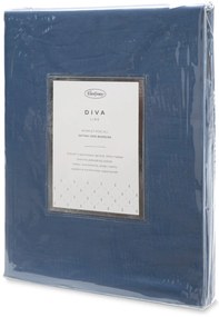 SATÉNOVÉ OBLIEČKY DINA 200X220 CM, 2 KS 70X80 CM TMAVOMODRÉ