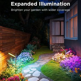 Govee-SADA 2x LED RGBICWW Stm. vonkajšia lampa LED/36W/230V IP66 2700-6500K Wi-Fi