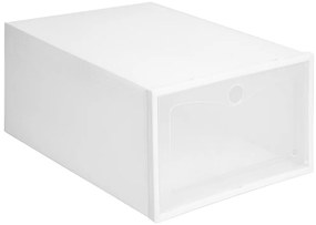 Sada 10 ks boxů na boty OSLO bílá