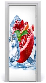 Fototapeta na dvere samolepiace granátové jablko a ľad 85x205 cm