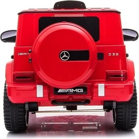 LEAN CARS Elektrické autíčko Mercedes G63 AMG červené, LED, MP3