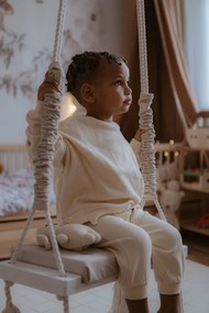 Drevená hojdačka  béžová