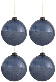 D4 KERSTB PARELS GLAS BLW L