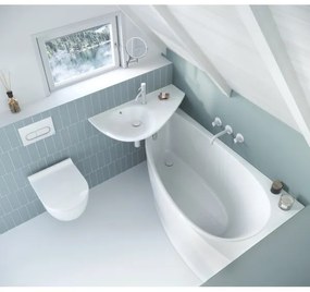 Ravak XJ1P1100000 - Závesné umývadlo AVOCADO 85x45 cm liaty mramor/biela