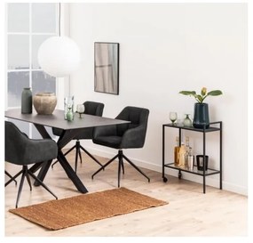 Čierny odkladací stolík Actona Seaford