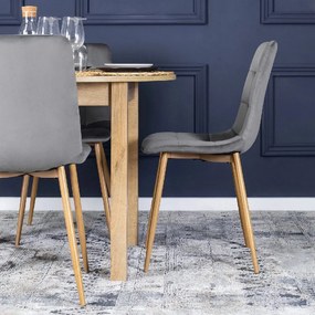 PROXIMA.store - Čalúnená jedálenská stolička FREDY FARBA: čierna, FARBA NÔH: chróm