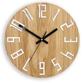 Nástěnné hodiny Slim Dub hnědo-černé