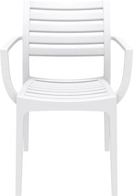 ARTEMIS záhradná stolička s podrúčkami silver grey