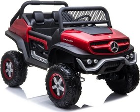 LEAN CARS Mercedes Unimog Červený automobil na batérie