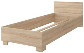 Posteľ 90x200 Svend dub sonoma s roštom