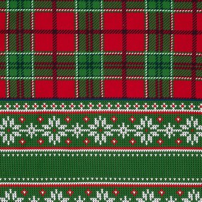 VIANOČNÉ FLANELOVÉ OBLIEČKY AURORA 200X220 CM, 2 KS 70X80 CM VZOROVANÉ