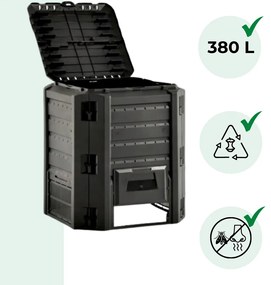 Prosperplast Kompostér COMPOGREEN 380 l, čierna