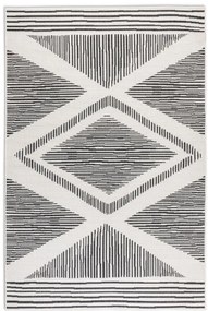 Obojstranný koberec Elle Decoration GEMINI Rhombus čierny
