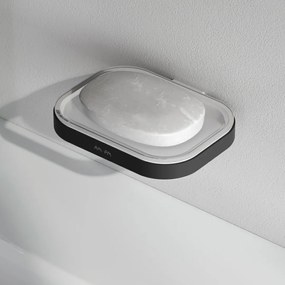 Miska na mydlo AM.PM Func A8F34222 nástenná, sklo, čierna