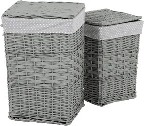 Set dvoch košov na prádlo sivý PRN2016 GREY (2 ks)