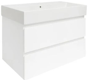 Kúpeľňová skrinka s umývadlom SAT B-Way 79x50x45 cm biely lesk BWAY280WU2BI, 1 ks